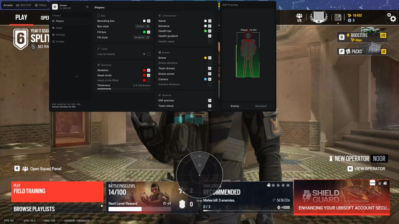 Arcane: R6S ESP Cheat